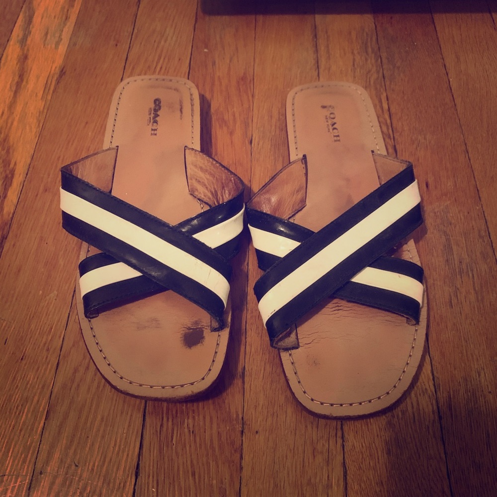 Coach Leather slides